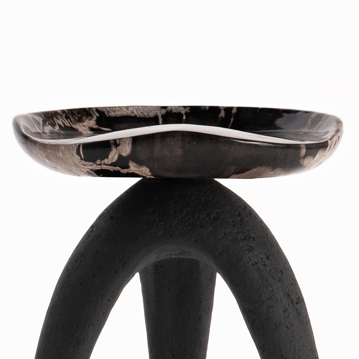 Australian Bermuda Triangle • Hand-Carved Solid Petrified Wood Stool by Odditi For Sale