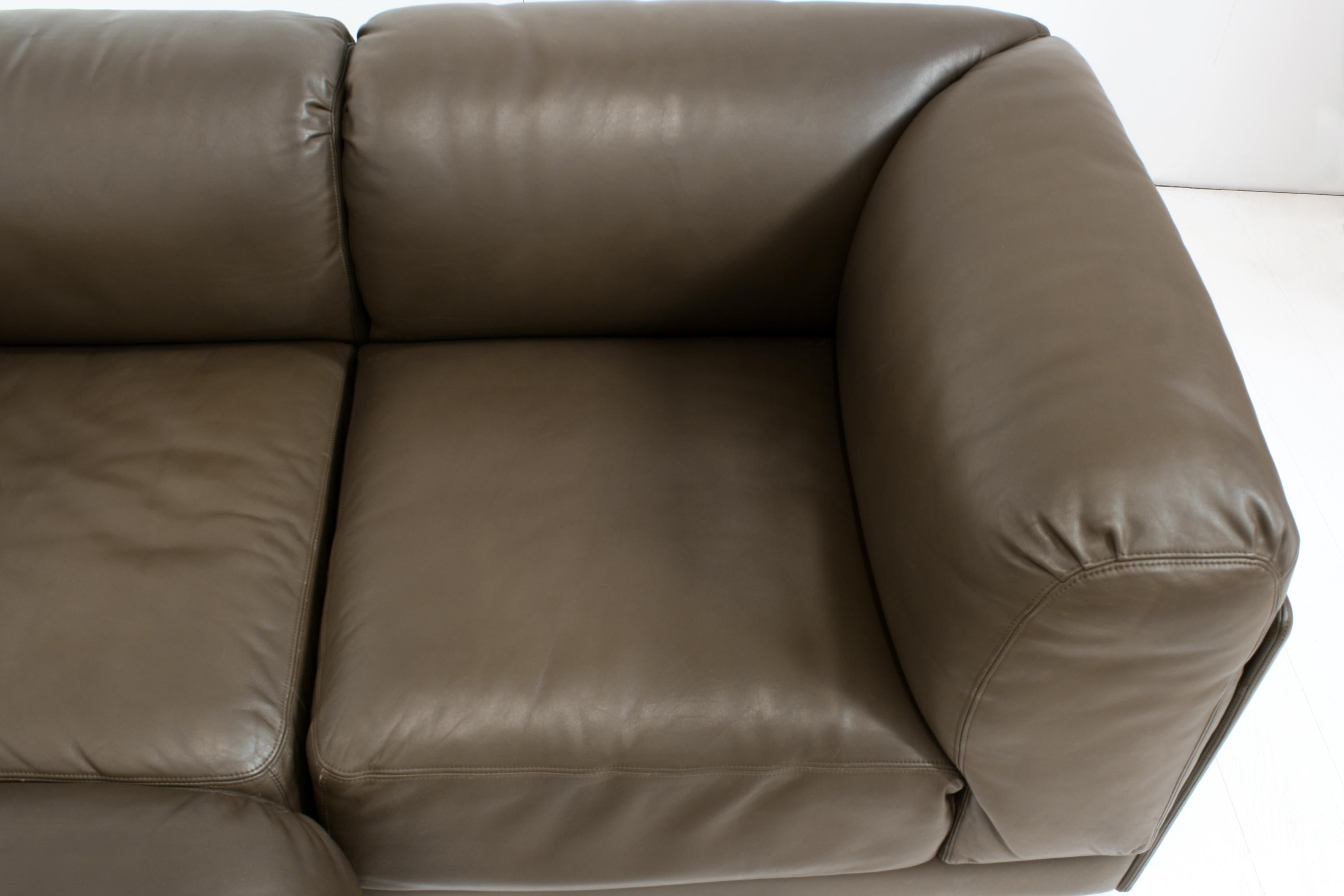 Bermuda Modular Sectional Leather Sofa by Heiner Gölz fr Durlet, 1970s, Set of 5 For Sale 6