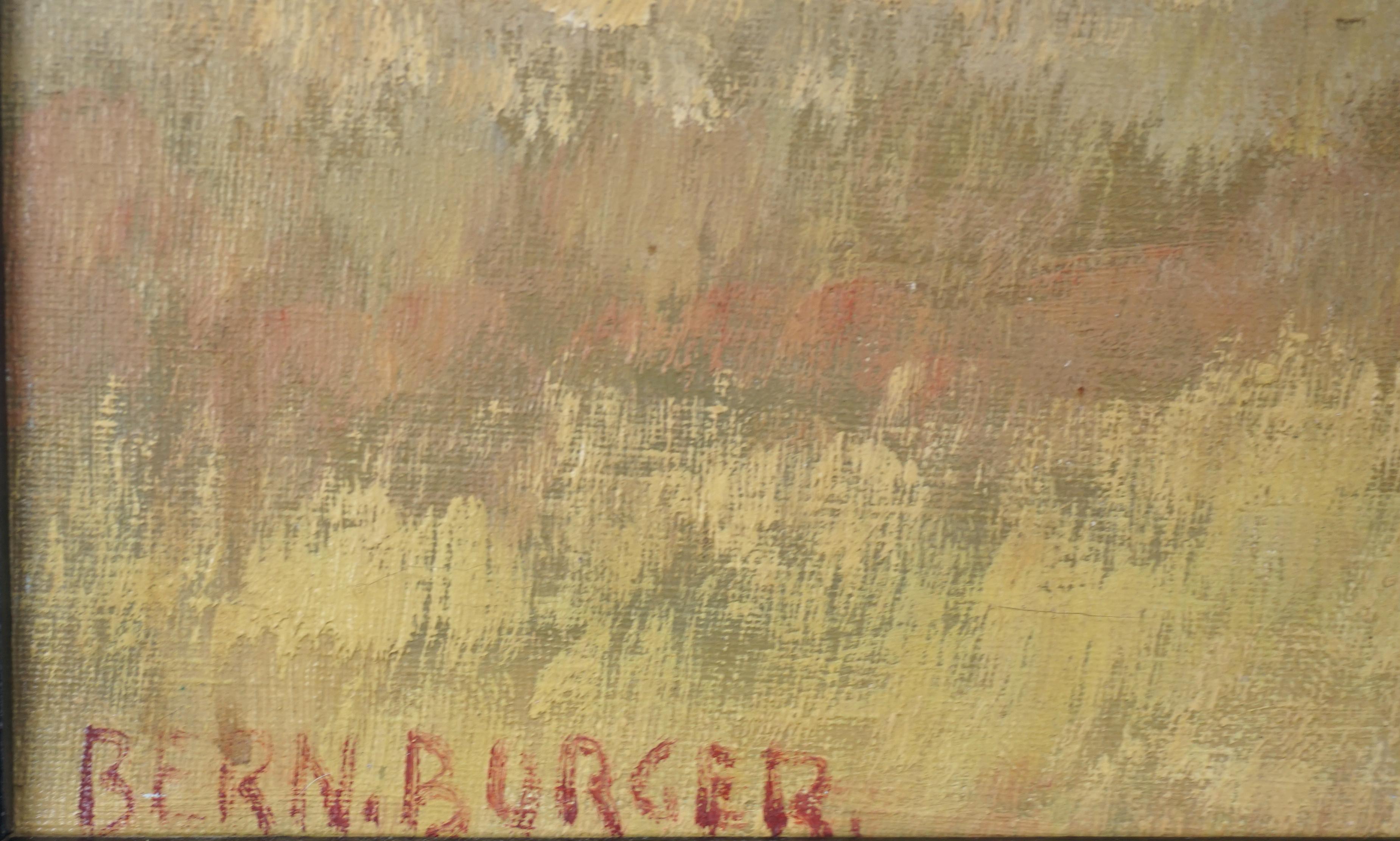 Robert Azensky Fine Art freut sich, diese Mid Century Landschaft in Öl auf Leinwand 