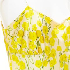 BERNADETTE 2023 Ripley buttercups hand painted floral silk maxi dress IT40 S