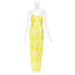 BERNADETTE 2023 Ripley buttercups hand painted floral silk maxi dress IT40 S