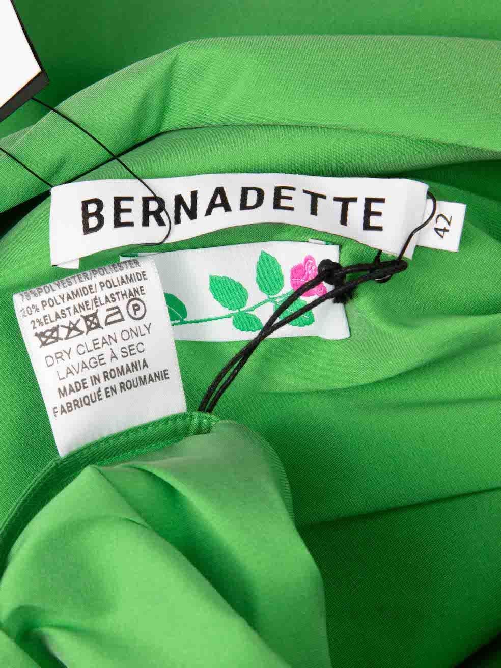 Bernadette Green Taffeta One-Shoulder Ruffle Mini Dress Size XL For Sale 1