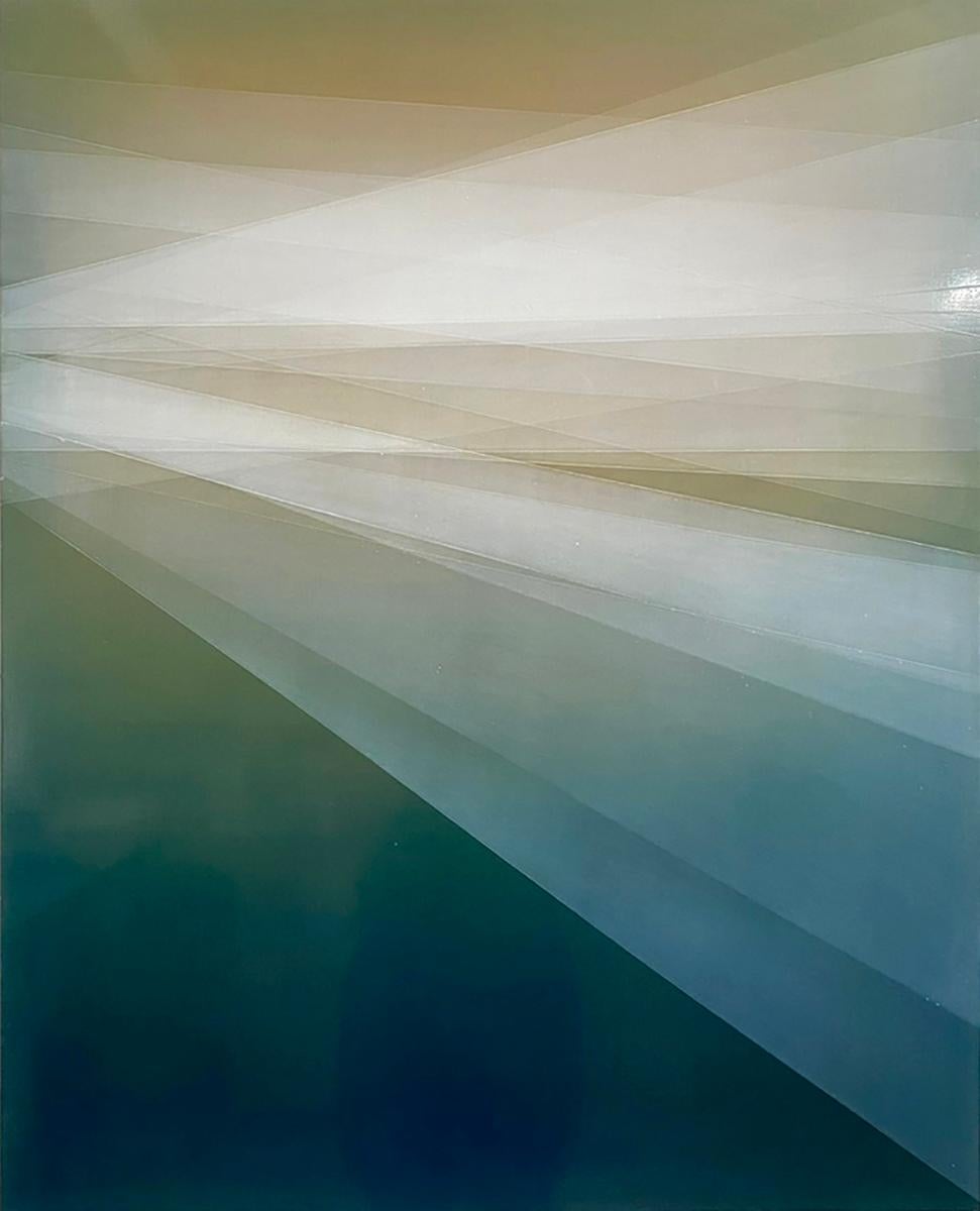 At the heart of each of Frank’s paintings is the Japanese concept of Ma, which is the space or pause between events, moments, forms, and thoughts. It can be felt, for example, at the bottom of a bow or in the silences that are common in Japanese