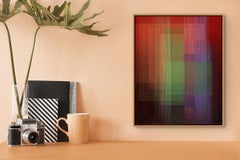 Migrant (Bordeaux-Green-Gold) (Abstract painting)