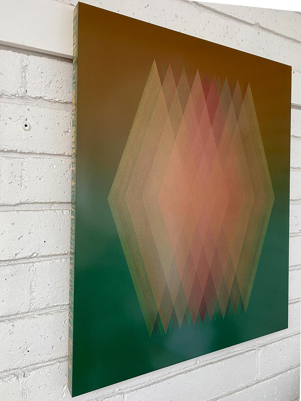 Prism (Copper Orange-Green) (Abstract painting) For Sale 2