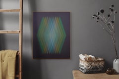 Prism (Cyan-Orange-Green) (Abstract painting)