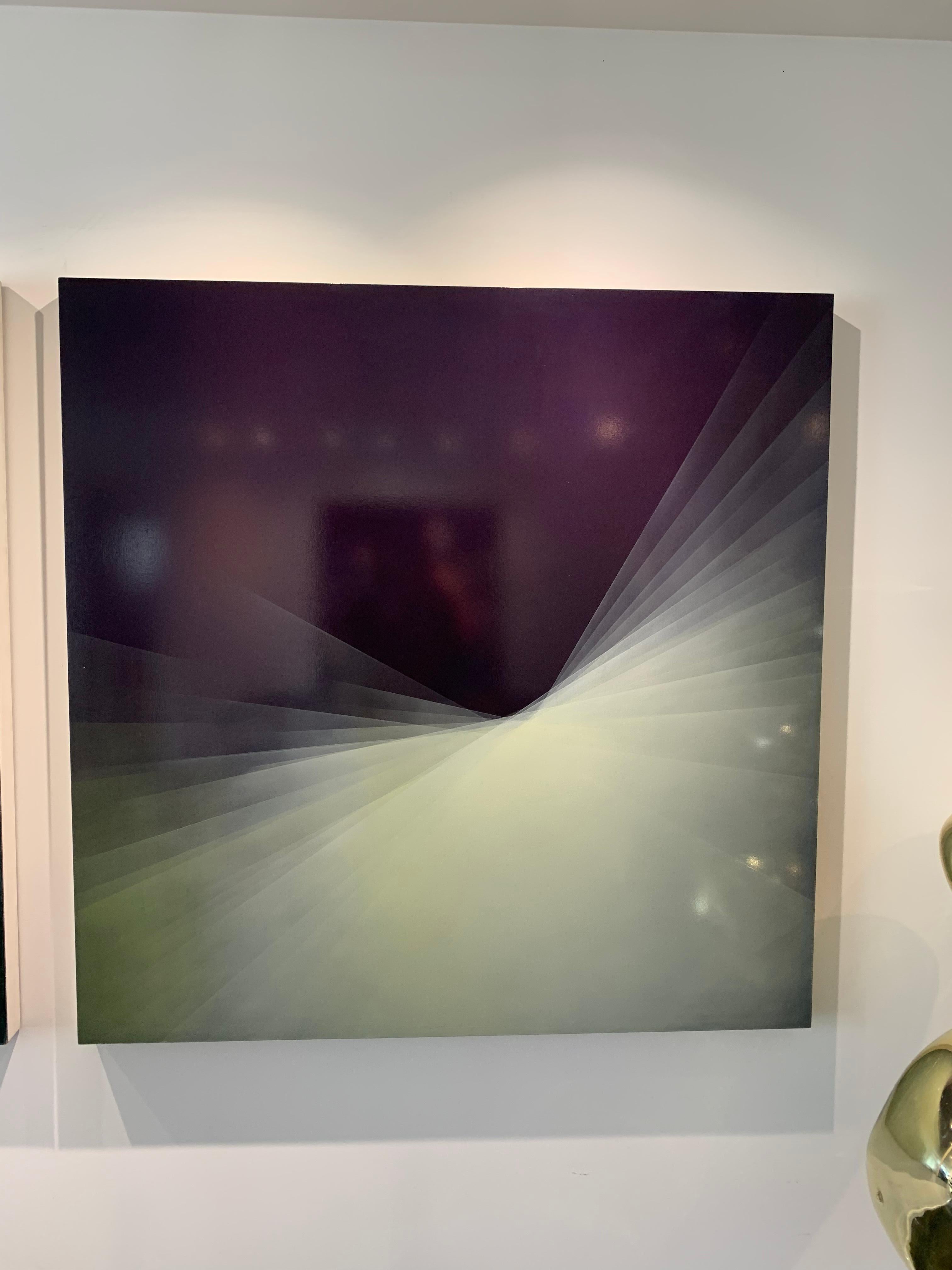 Refraction Aubergine by Bernadette Jiyong Frank - Contemporary abstract painting For Sale 15