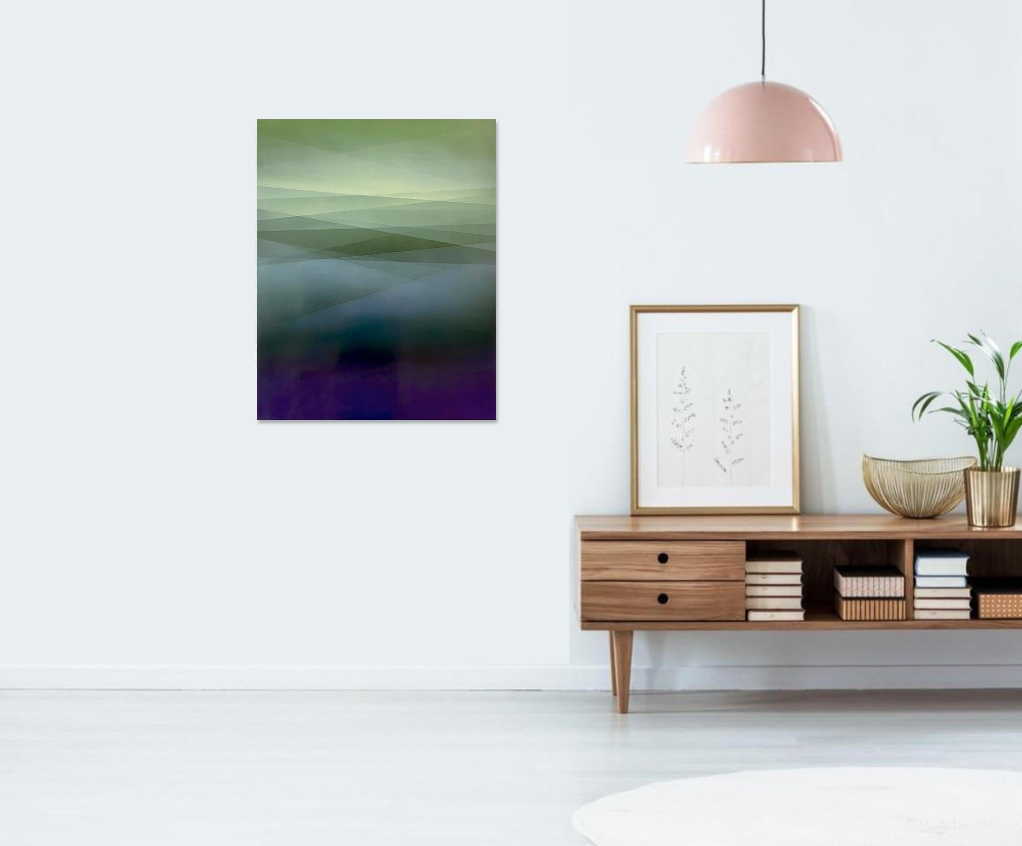 Brechung des grünen Lichts von Bernadette Jiyong Frank - Contemporary Painting im Angebot 12