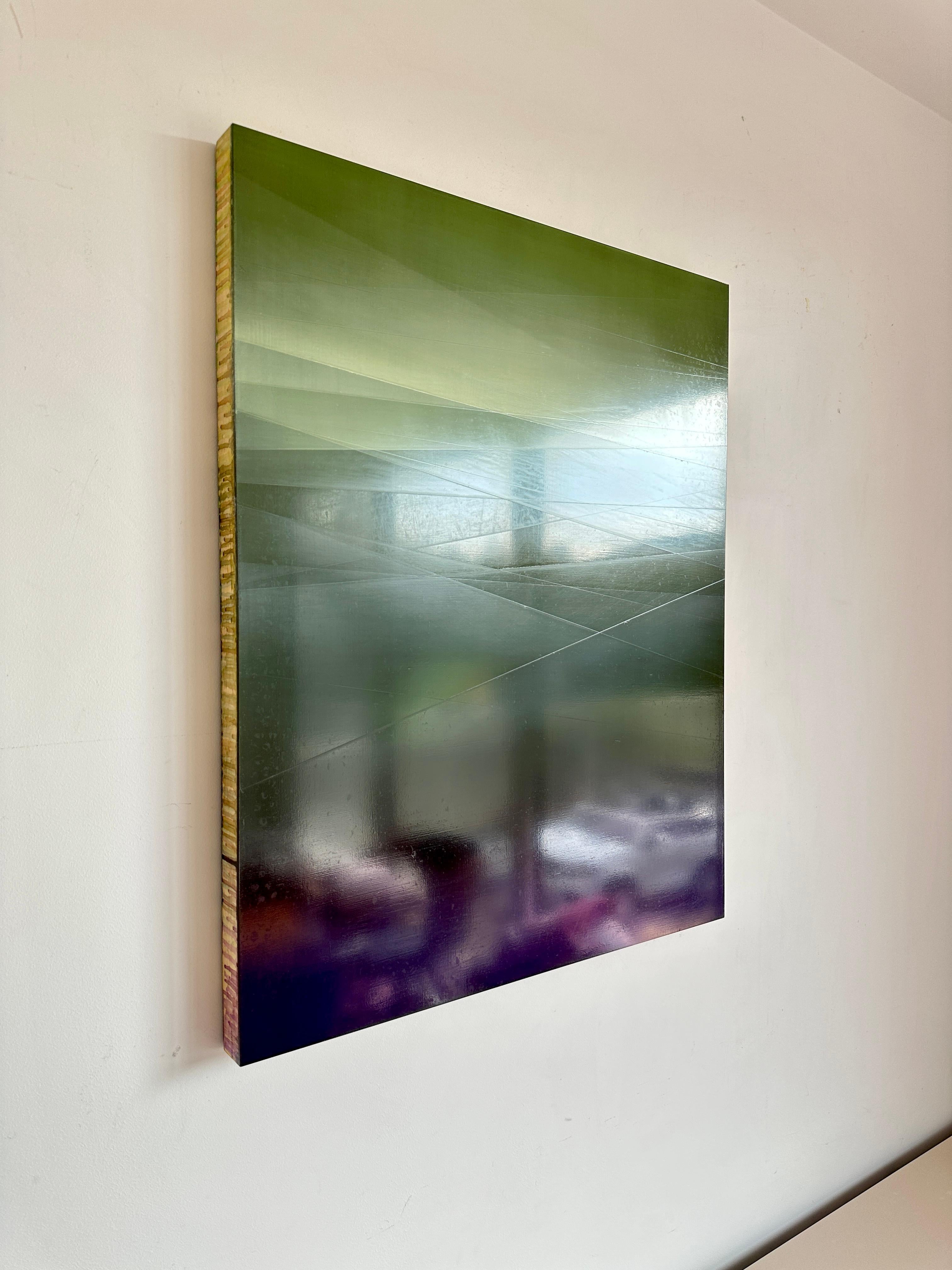 Rifrazione di luce verde di Bernadette Jiyong Frank - Pittura contemporanea 7