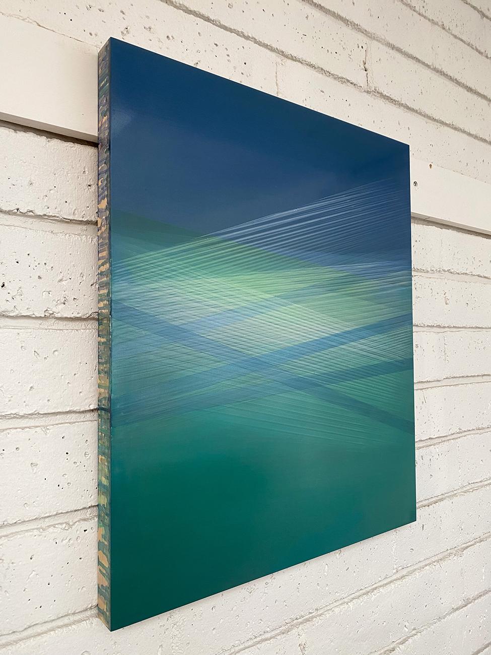 Paesaggio marino (Indigo-Turquoise Green) (Pittura astratta)
Olio, acrilico e particelle d'argento su pannello di legno - Senza cornice.

Integrando il concetto di 