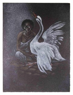 The Swan Song - Mixed Media von Bernadette Kelly - 1980er Jahre