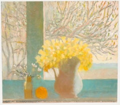 Bernadette Kelly (b.1933) - 20th Century Oil, A Jug of Daffodils