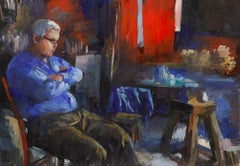 Bernadette Kelly (b.1933) - 20th Century Oil, Blue In the Studio