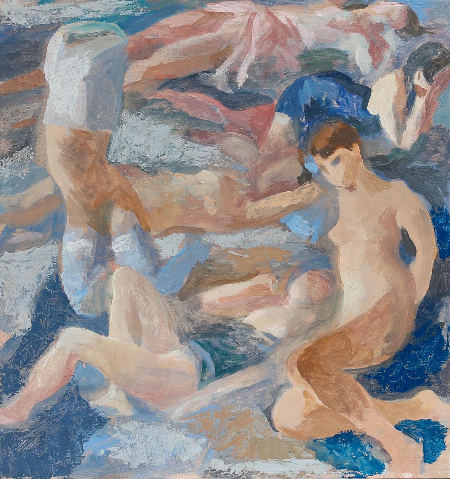 Bernadette Kelly (geb. 1933) - 20. Jahrhundert Ölgemälde, Changing Room II 1