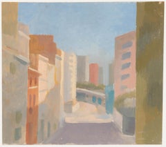 Bernadette Kelly (nata nel 1933) - Olio del XX secolo, Città alla luce del sole