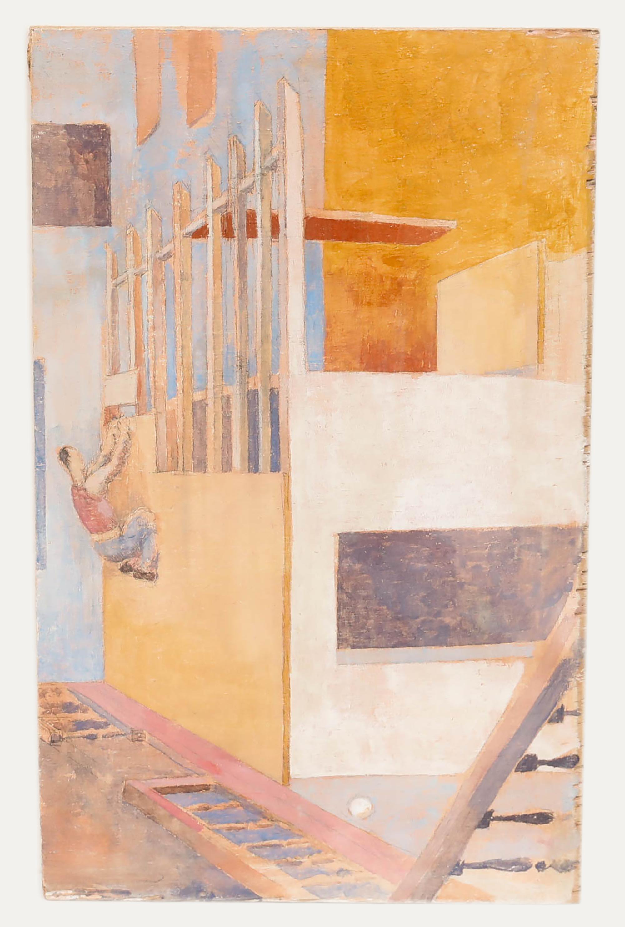 Bernadette Kelly (nata nel 1933) - XX secolo Olio, costruzione in vendita 1