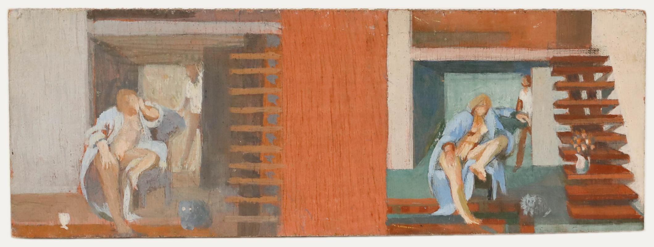 Bernadette Kelly (nata nel 1933) - Olio del XX secolo, Doppio scatto in vendita 1