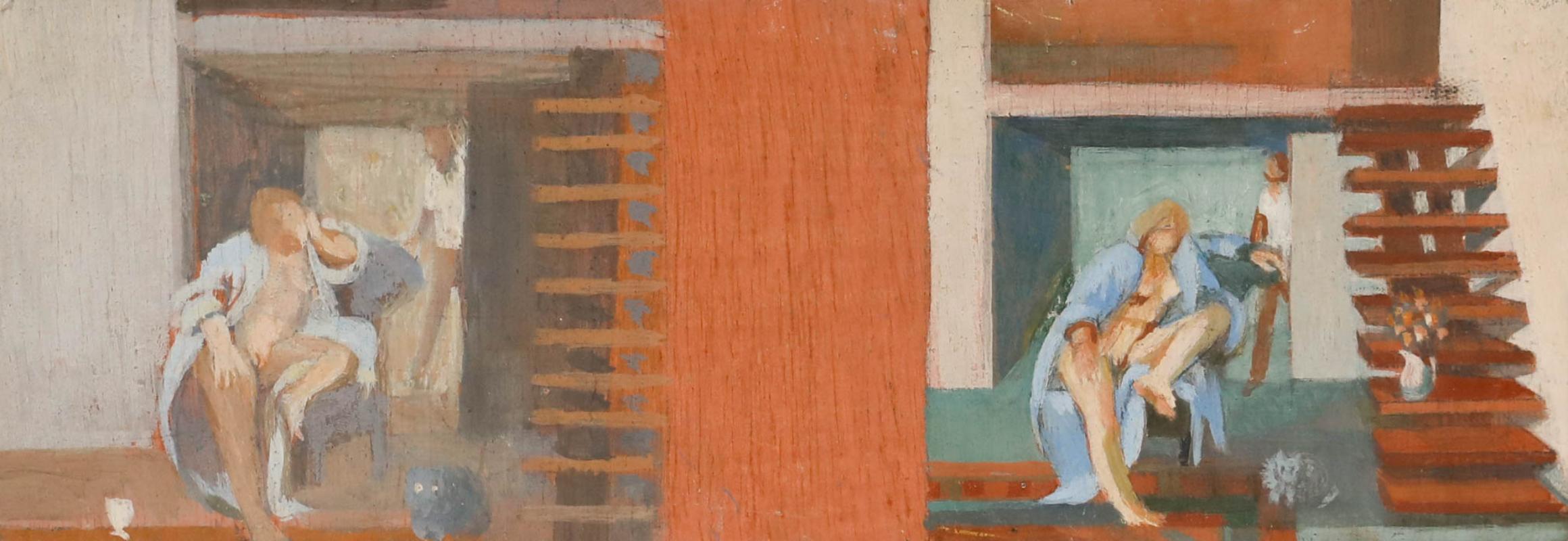 Olio su pannello. Senza segno. (Provenienza: Studio Sale of Bernadette Kelly, Hôtel Drouot, Parigi). 