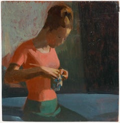 Bernadette Kelly (geb. 1933) - 20. Jahrhundert Öl, Figurenmesser