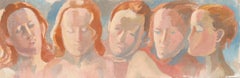 Bernadette Kelly (b.1933) - 20th Century Oil, Five Heads