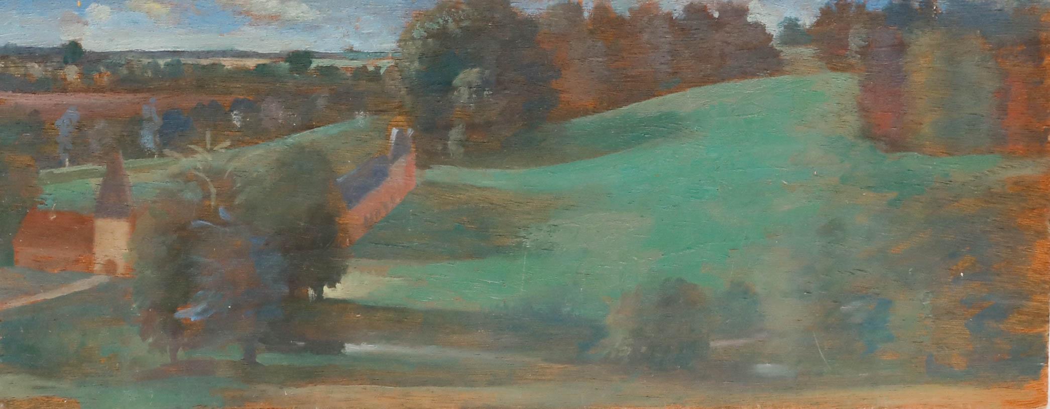 Óleo sobre tabla. Sin firmar. (Procedencia: Venta del Estudio de Bernadette Kelly, Hôtel Drouot, París). 