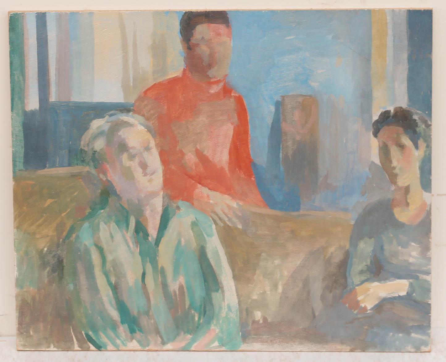 Bernadette Kelly (b.1933) - 20th Century Oil, In Conversation For Sale 1