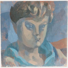 Bernadette Kelly (n.1933) - Óleo del siglo XX, Hombre de perfil