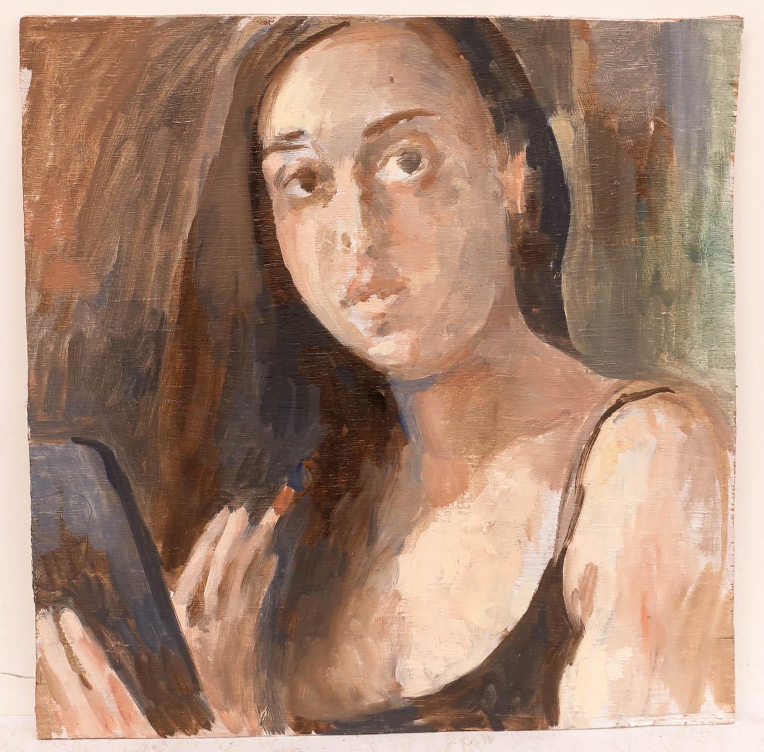 Bernadette Kelly (n.1933) - Siglo XX Óleo, Maquillaje matinal en venta 1