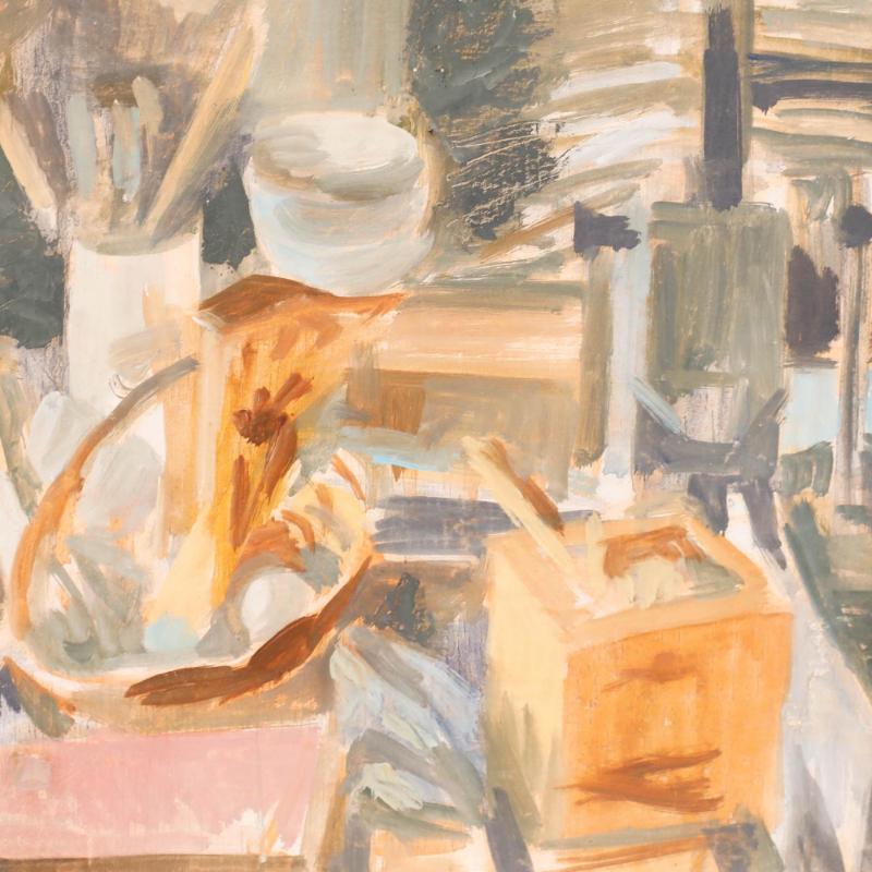 Bernadette Kelly (geb. 1933) - 20th Century Studios Öl, Objects In the Studio im Angebot 3