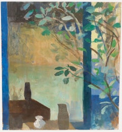 Bernadette Kelly (b.1933) - 20th Century Oil, Pots Through The Window