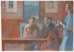 Bernadette Kelly (b.1933) - 20th Century Oil, Restaurant Scene