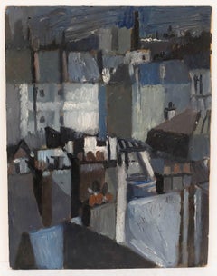 Bernadette Kelly (nata nel 1933) - Olio del 20° secolo, Tetti di notte