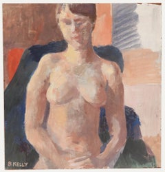 Bernadette Kelly (b.1933) - 20th Century Oil, Seated Nude