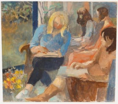 Bernadette Kelly (nata nel 1933) - Olio del 20° secolo, classe di schizzi