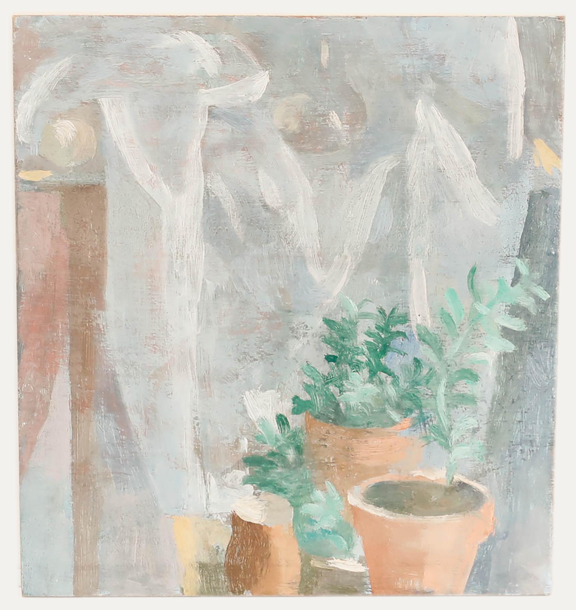 Bernadette Kelly (b.1933) - 20th Century Oil, Still Life of Rosemary Plants For Sale 1