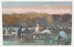 Bernadette Kelly (n.1933) - Siglo XX Óleo, Atardecer en las montañas