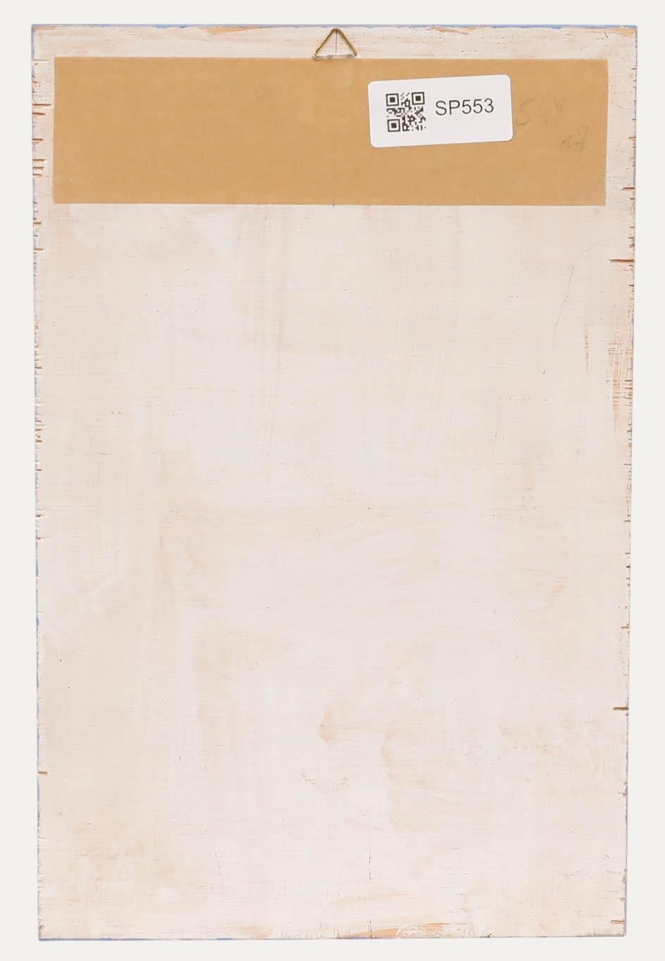 Bernadette Kelly (geb. 1933) - 20. Jahrhundert Ölgemälde, Das blaue Handtuch im Angebot 1