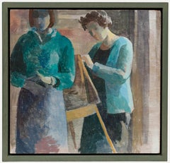 Used Bernadette Kelly (b.1933) - Mid 20th Century Oil, Artist at the Easel