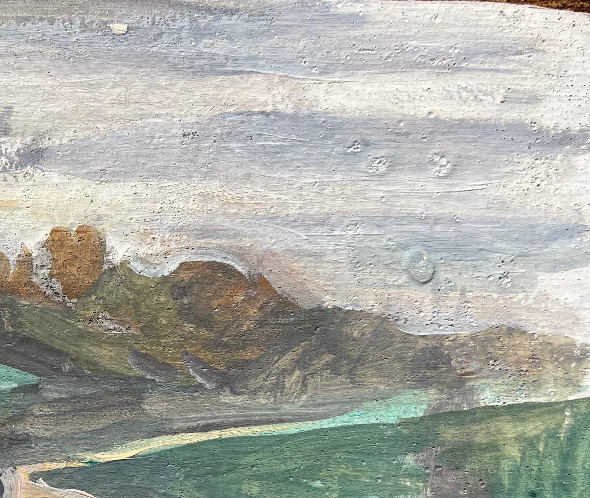 Quadro a olio impressionista francese raffigurante una figura solitaria in un paesaggio di Rolle in vendita 1