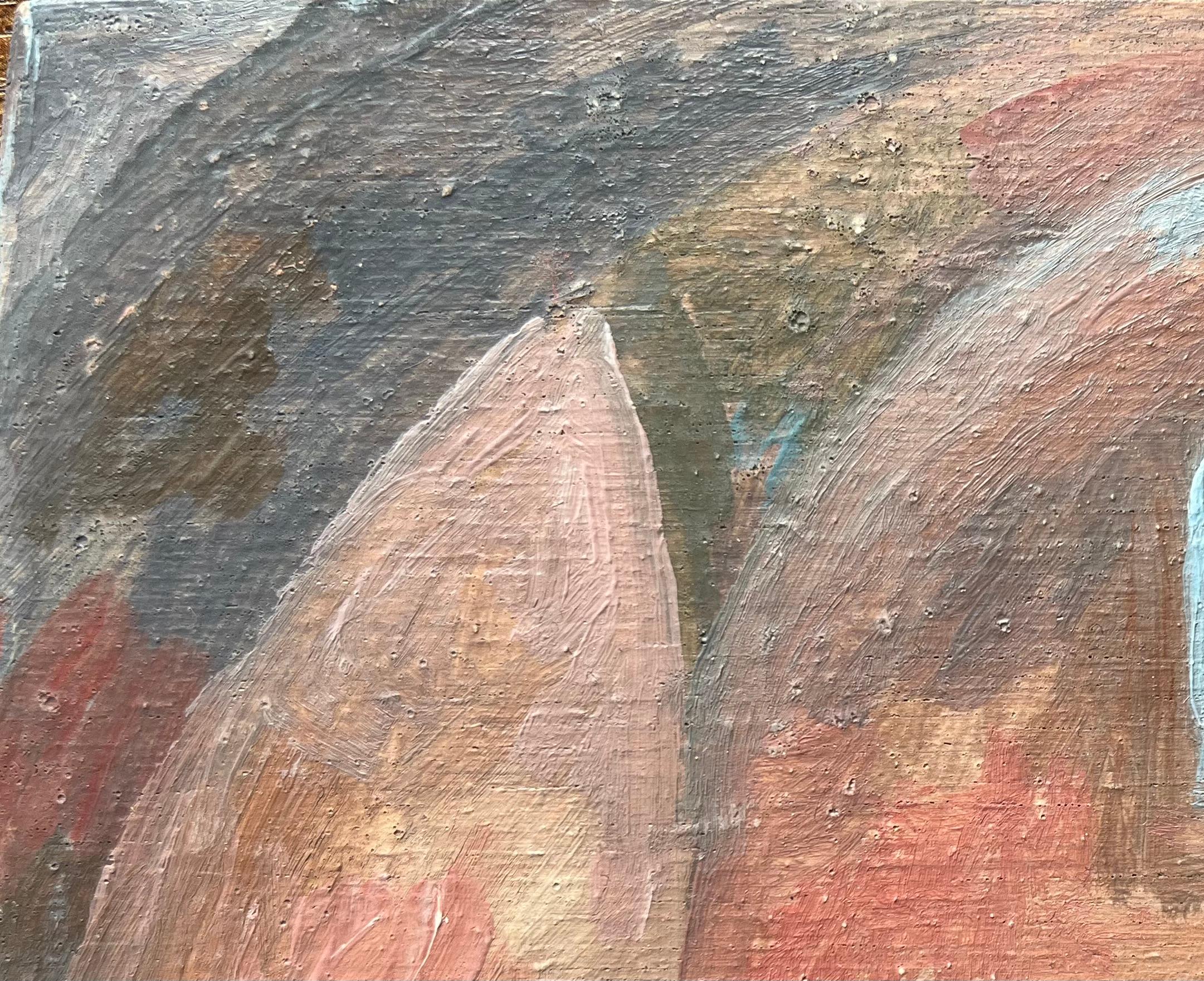 Französisches impressionistisches Ölgemälde eines gewölbten Innenraums mit Figuren, im Impressionismus im Angebot 1