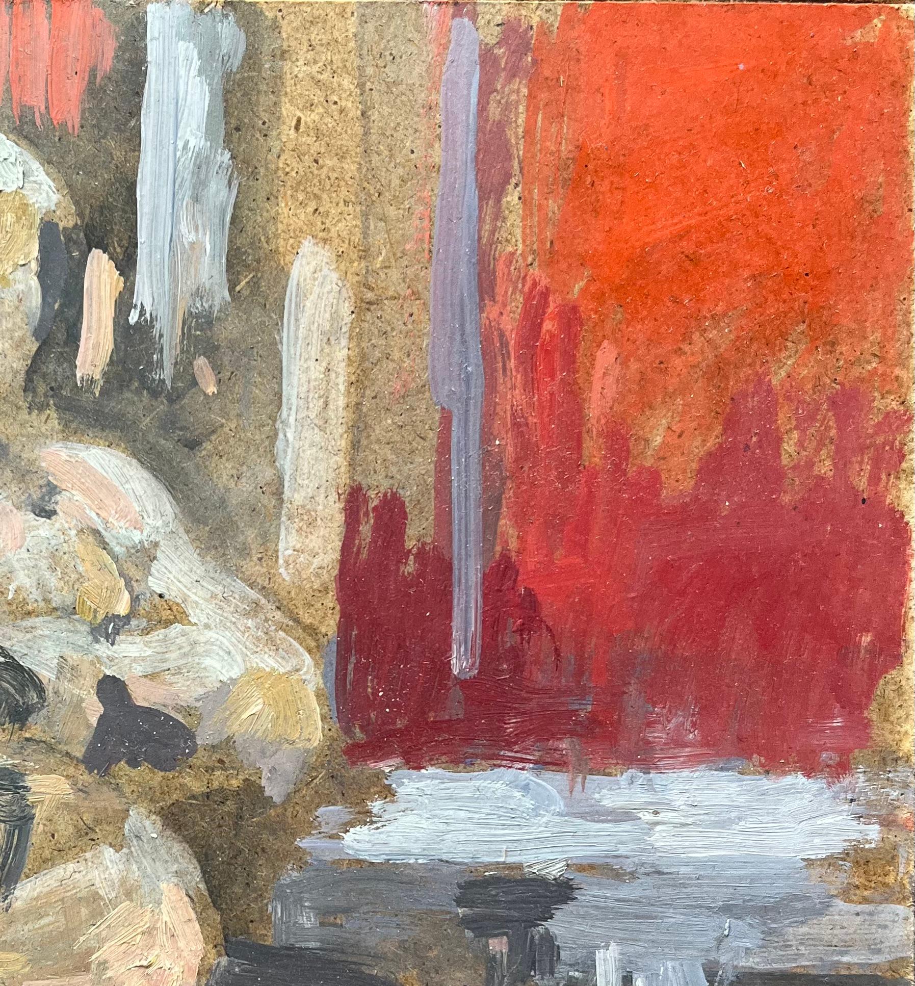 Titolo: Pittura a olio francese moderna Donna seduta in una scena interna espressiva
di Bernadette Kelly (francese, nata nel 1933)
Senza segno
Medium: pittura a olio su tavola, senza cornice
Dimensioni del dipinto: 7,75 pollici (altezza) x 7,75