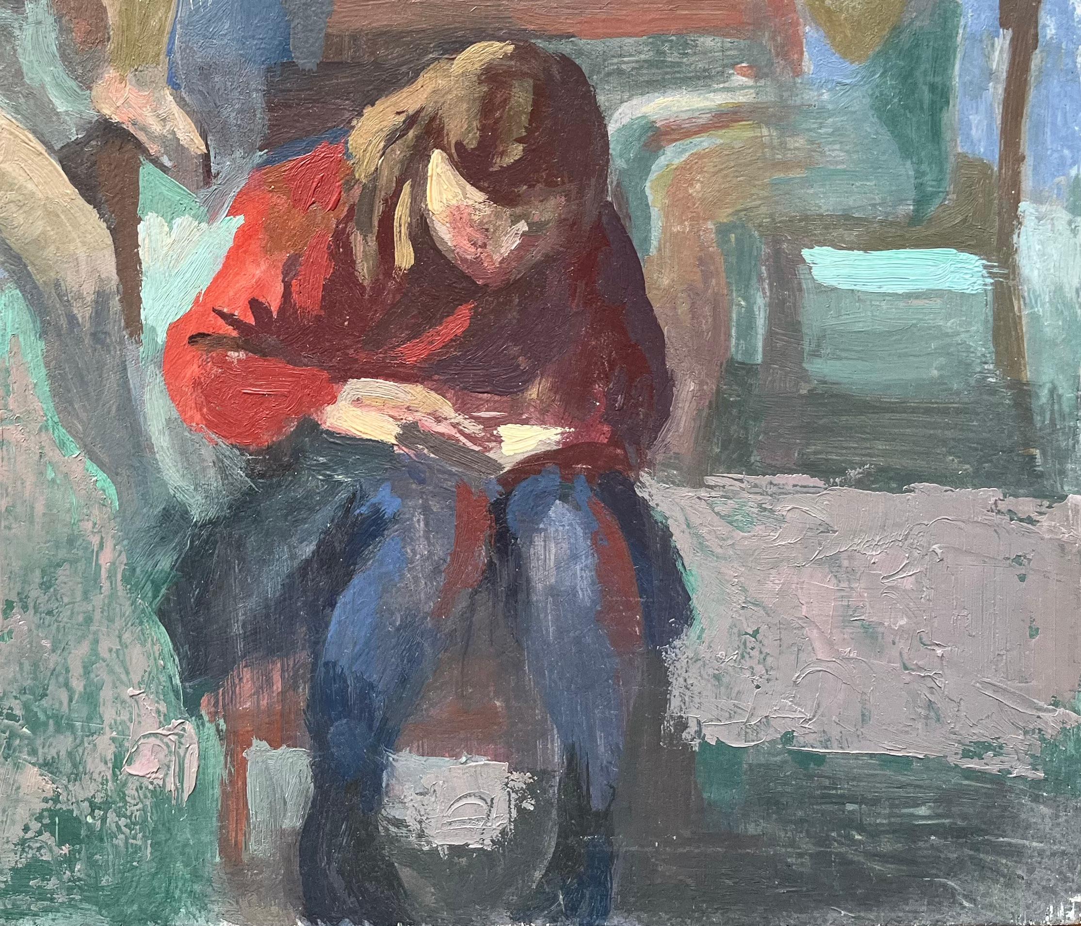 Título: Óleo francés moderno Grupo de mujeres en un interior
de Bernadette Kelly (francesa, 1933)
Sin signo
Técnica: Óleo sobre tabla, sin enmarcar
Tamaño del cuadro: 7,75 pulgadas (alto) x 9,75 pulgadas (ancho)
Estado: en general bueno y