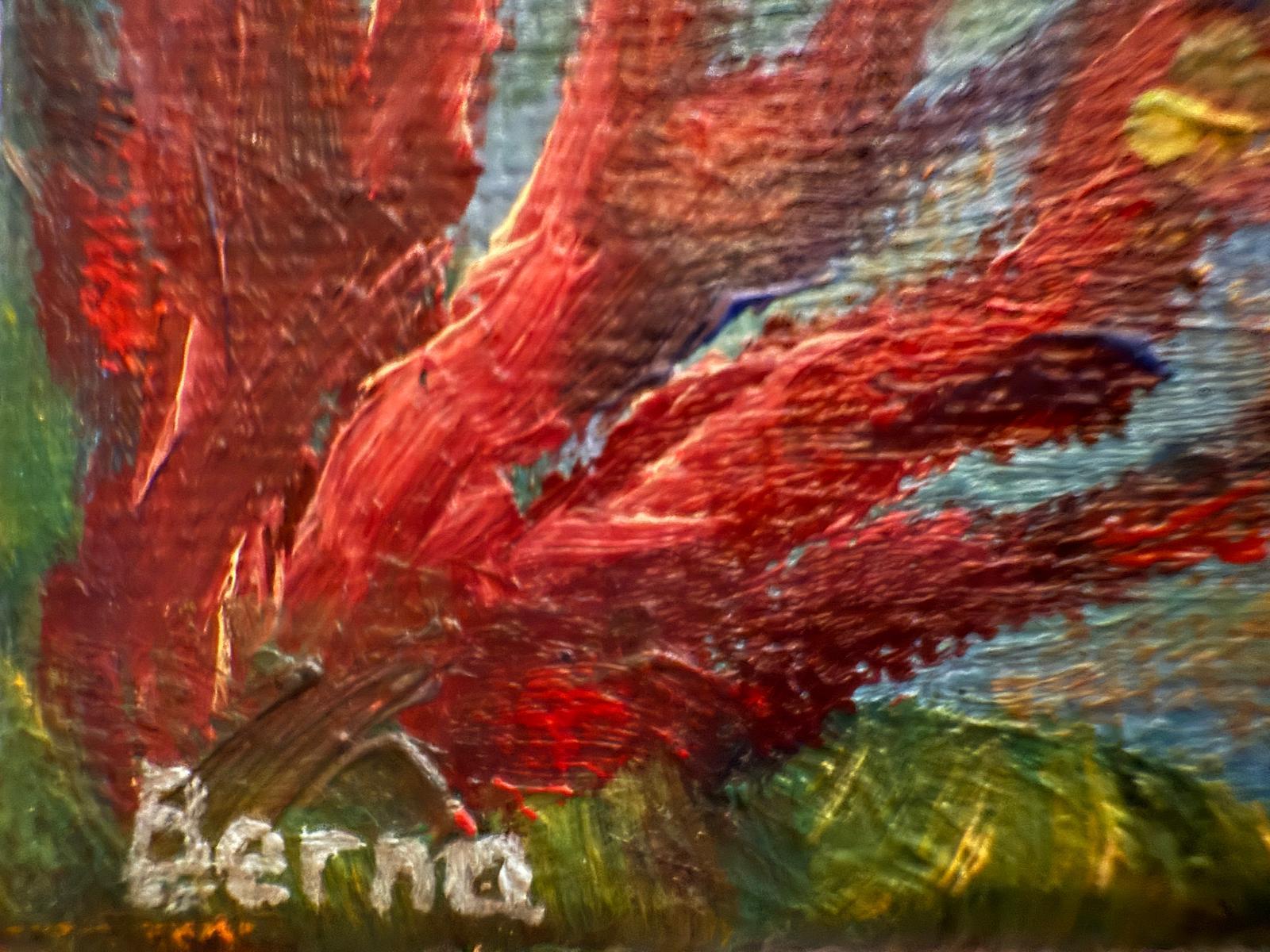 Eine provenzalische Küstenlandschaft. Szenario 3. – Painting von Bernadette van Baarsen 