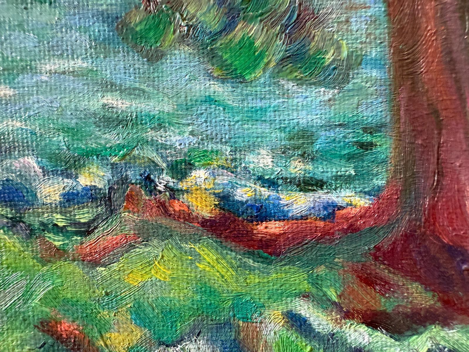 Eine provenzalische Küstenlandschaft. Szenario 4. – Painting von Bernadette van Baarsen 