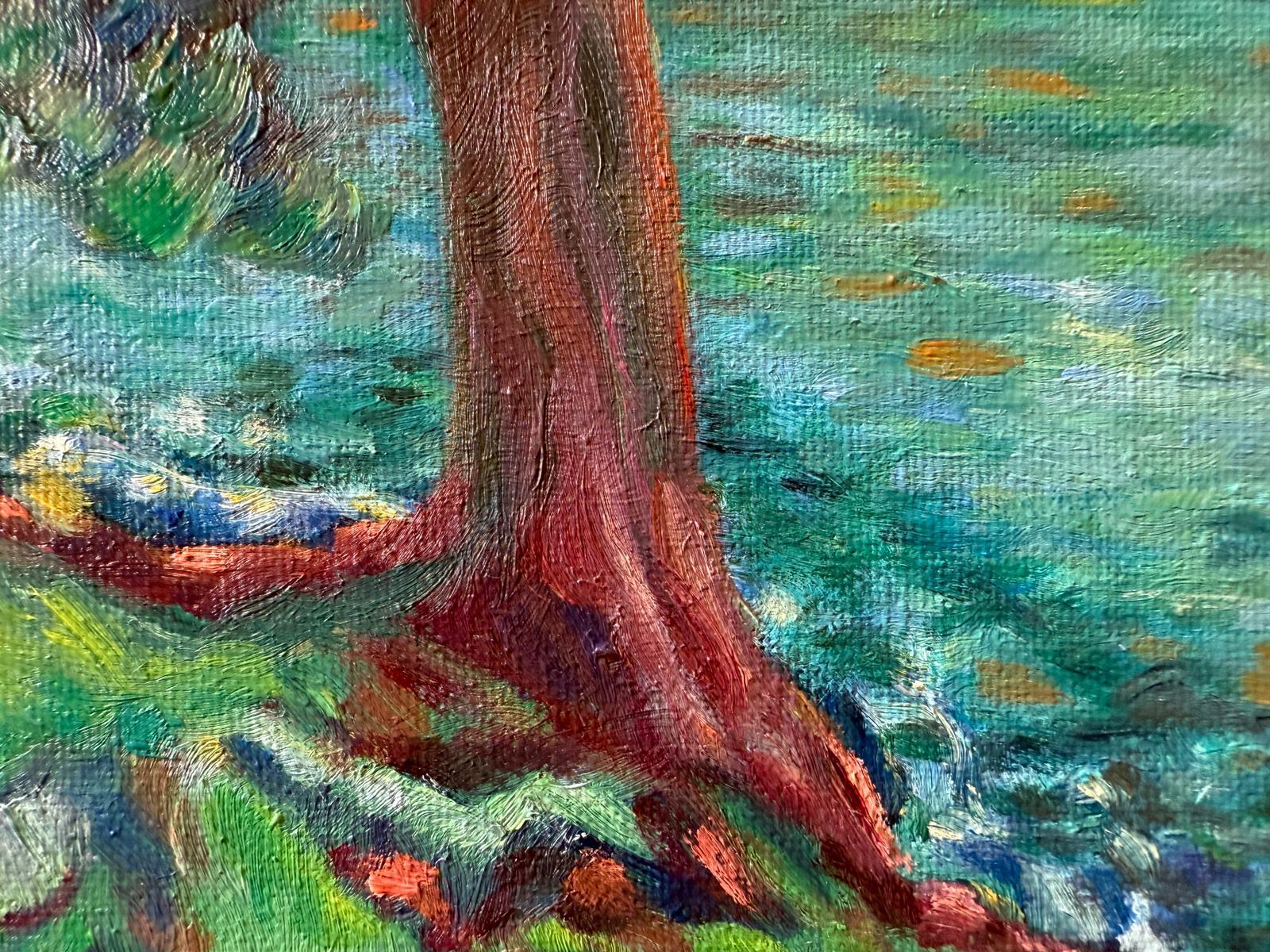 Eine provenzalische Küstenlandschaft. Szenario 4. (Grau), Landscape Painting, von Bernadette van Baarsen 