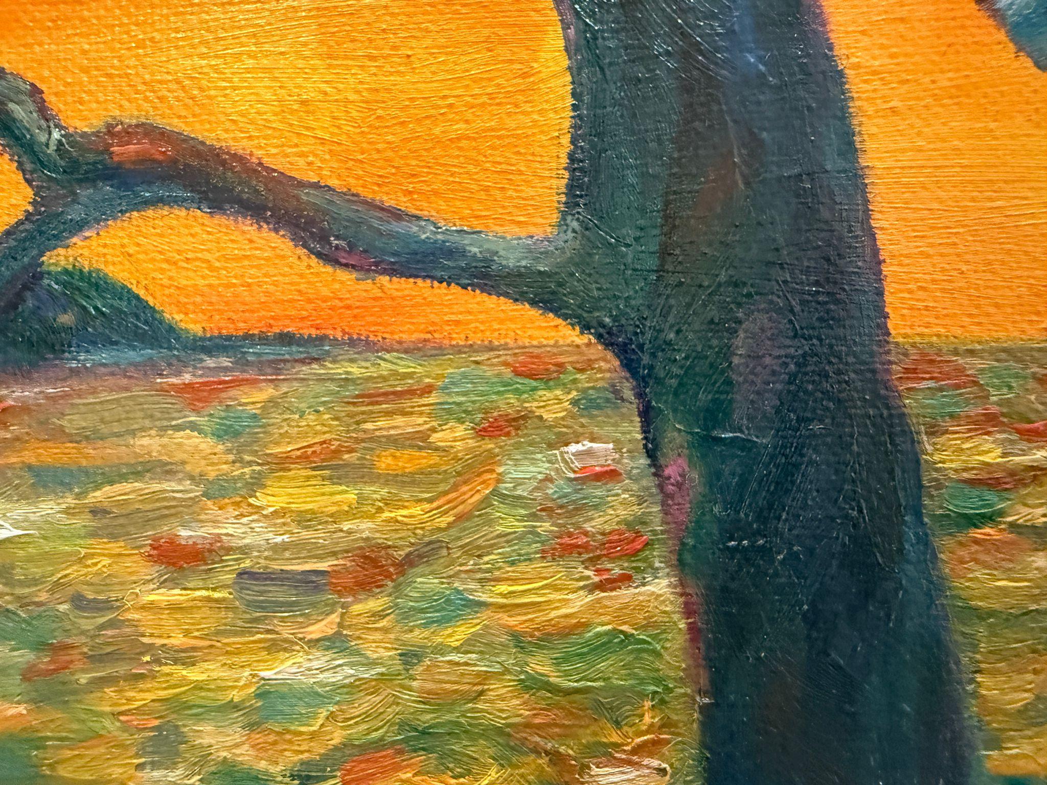 A Provençal Coastal Scene. Scenario 1. - Contemporary Painting by Bernadette van Baarsen 