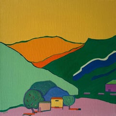 Contemporary Abstract Geometric Colour Field Oil on Canvas, ' Intermezzo 7'