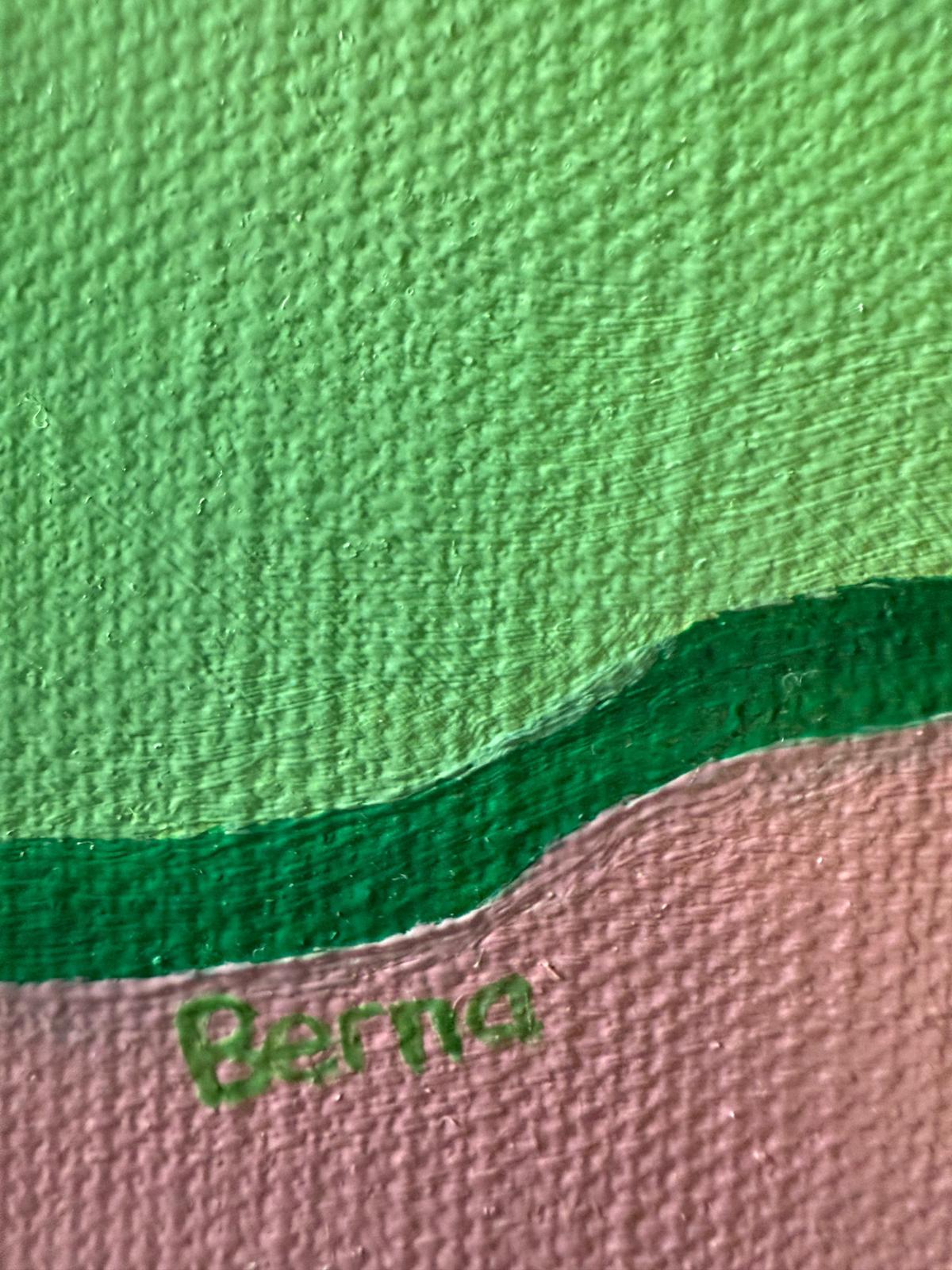 Huile sur toile contemporaine, 'Intermezzo 7', abstraite, géométrique et colorée en vente 2