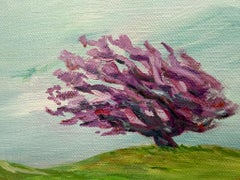 Paysage contemporain de type « color field ». Huile sur toile. « Le Champ de Vers ». .