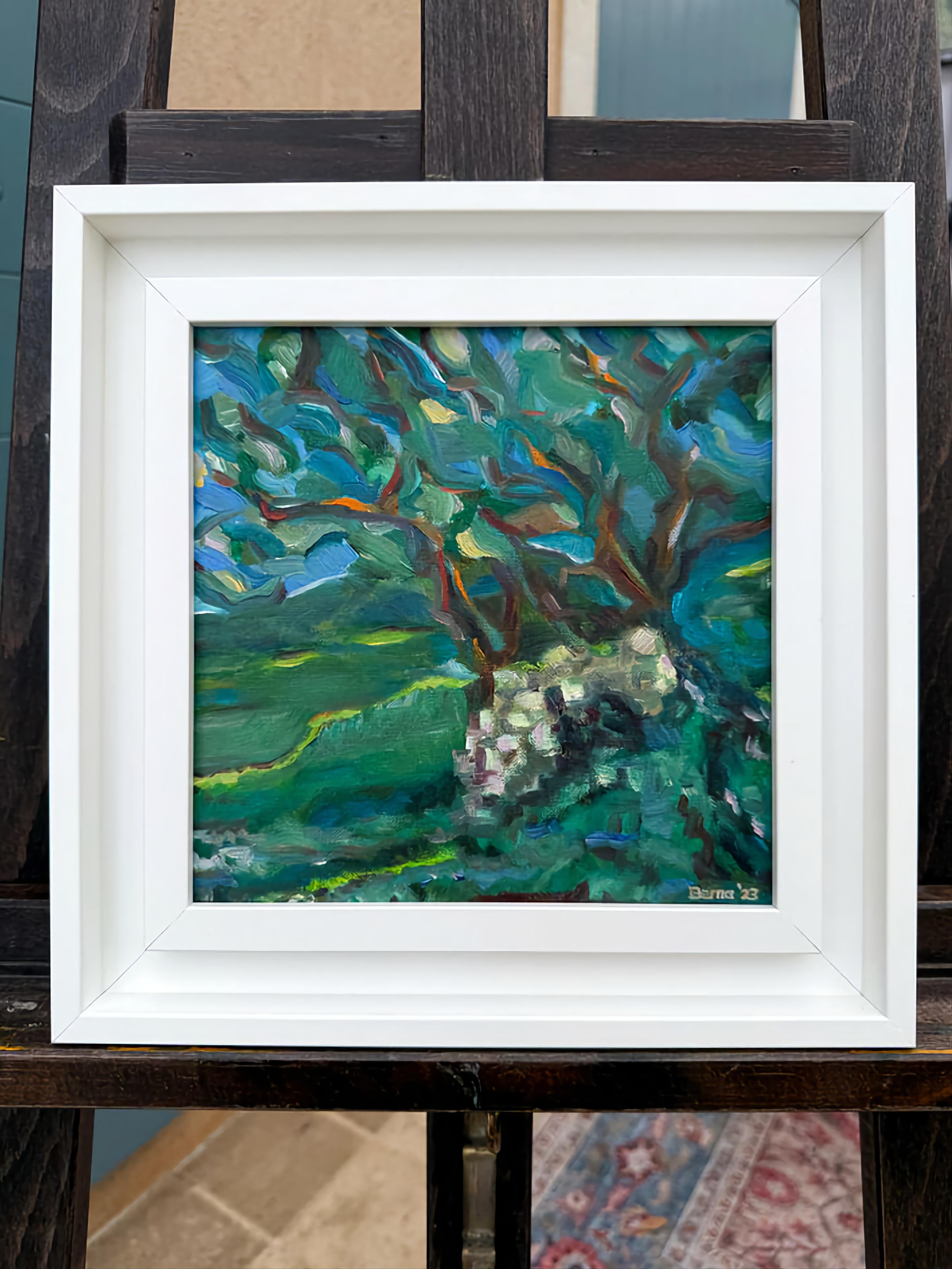 Contemporary Expressionist Oil on Linen. Chêne de Bastigales